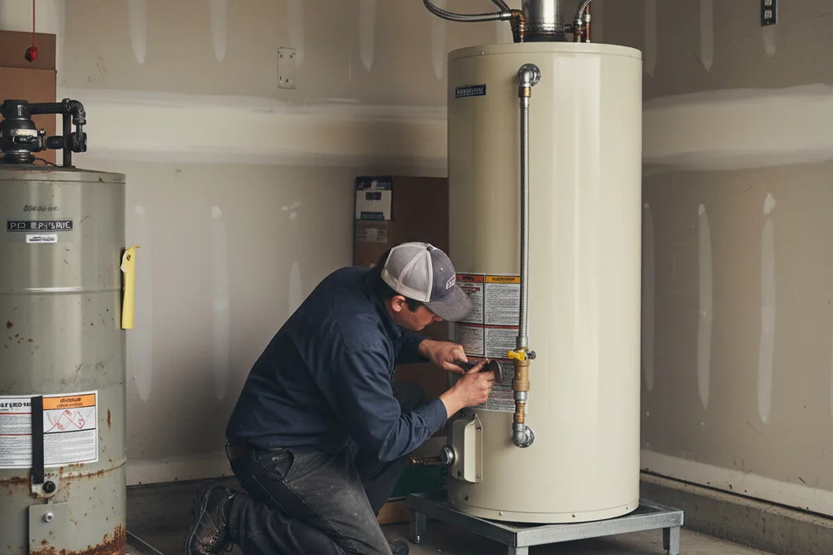 Water heater and shutoff valve replacement in Murrayville
